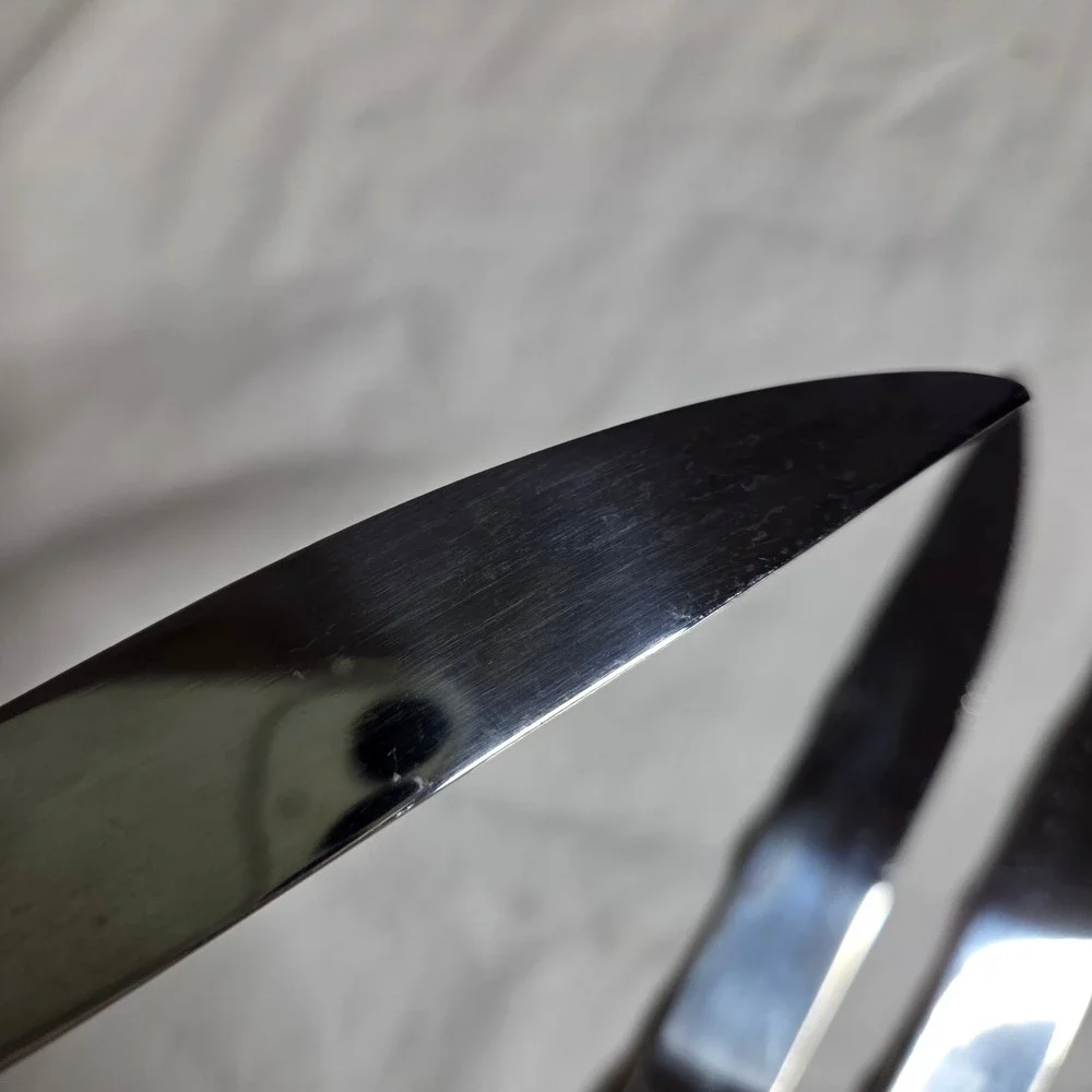 Reed & Barton La Bella Stainless Steel Floral Handle Steak Knives‎ Set of 6